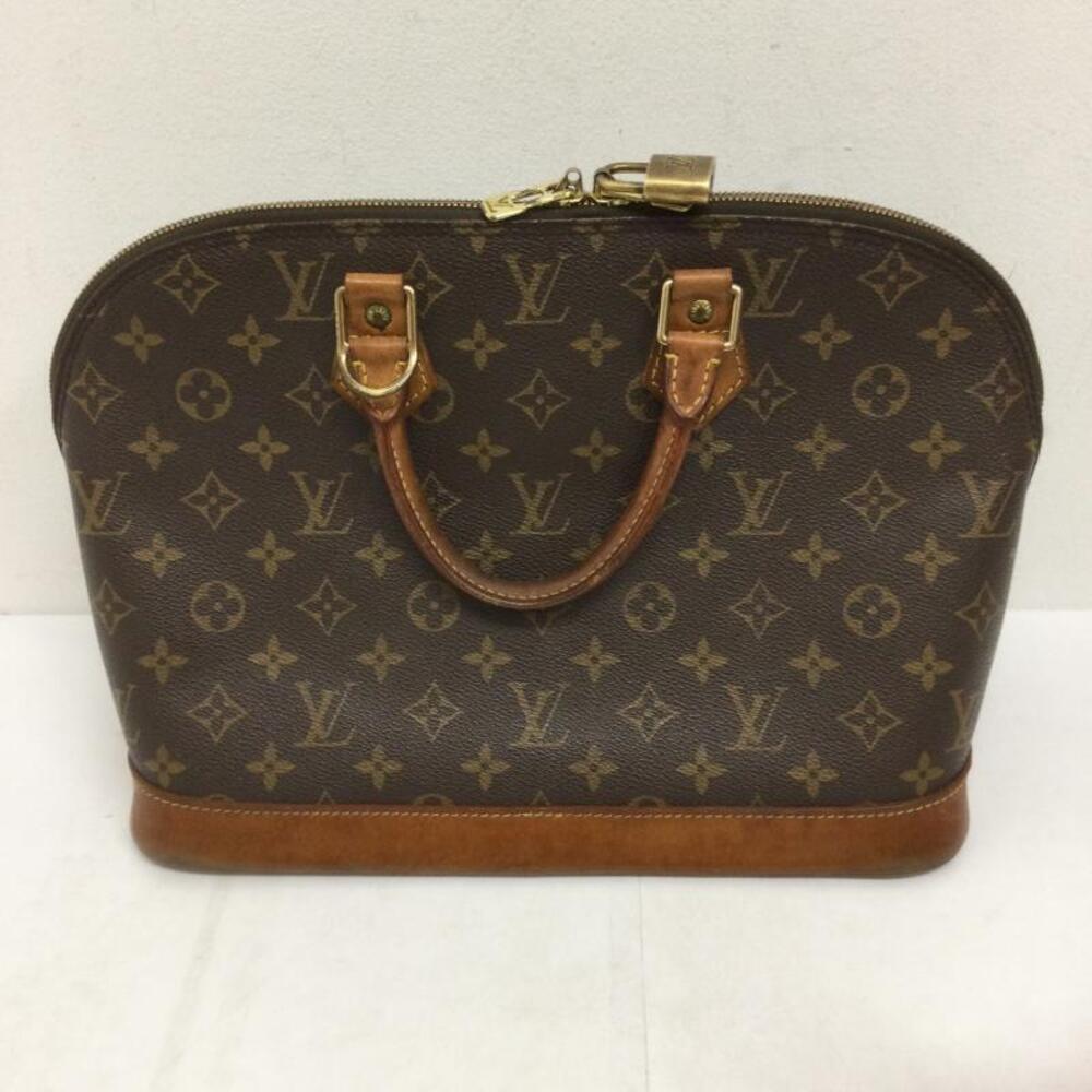 Louis Vuitton Monogram Alma Top Handle Bag Leather Brown